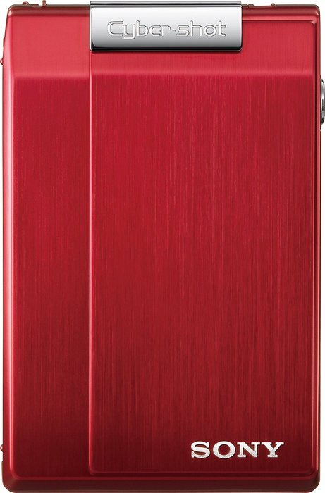 Sony Cybershot DSC-T100 8MP Digital Camera with 5x Optical Zoom and Super Steady Shot (Red) N2
