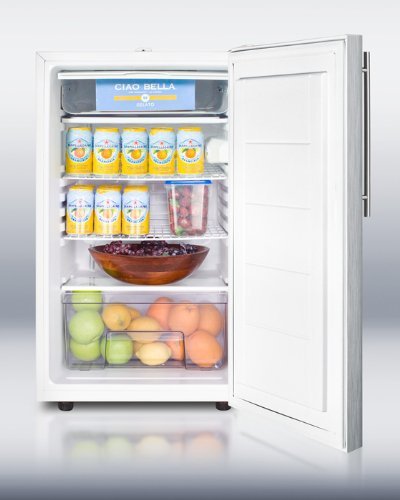 Summit CM411LSSHVADA 20" Medically Approved & ADA Compliant Compact Refrigerator with 4.1 cu. ft. Capacity Professional...