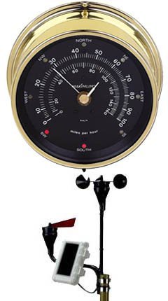 Wireless Anemometer in Brass & Silver