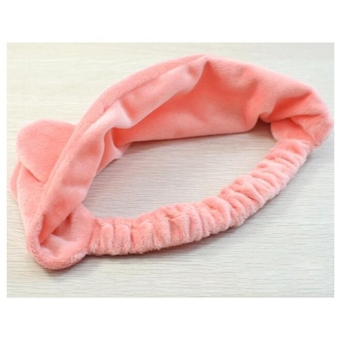 Yaheeda 3pcs Women Hair Band,Cat Ears Design Makeup Cosmetic Shower Sports Hairlace Elastic Headband,Pink N4