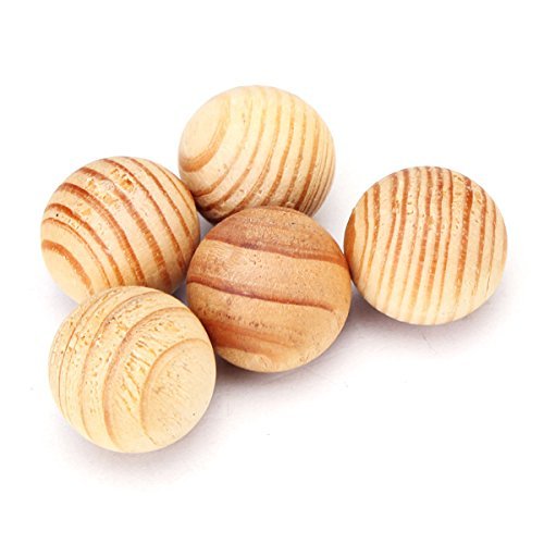 25pcs Camphorwood Balls Pest Repellent For Wardrobe Cloth Drawer N5