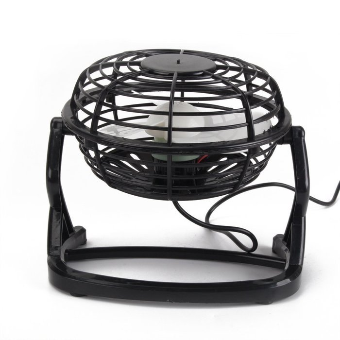 Mini Portable USB Fan Desktop Mute Cooler Fan for Tablet Laptop Computer Black N5