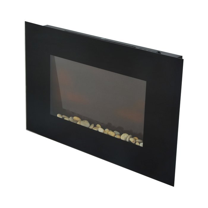 HomCom 36&rdquo; 1500W Wall Mounted Electric Fireplace w/Remote - Black N8
