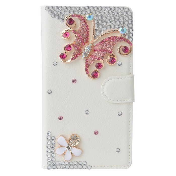 LG Escape 3 Case, LG Phoenix 2 Case, LG K8 Case White PU Leather Folio Flip Phone Case,Yaheeda 3D Handcraft White... N14