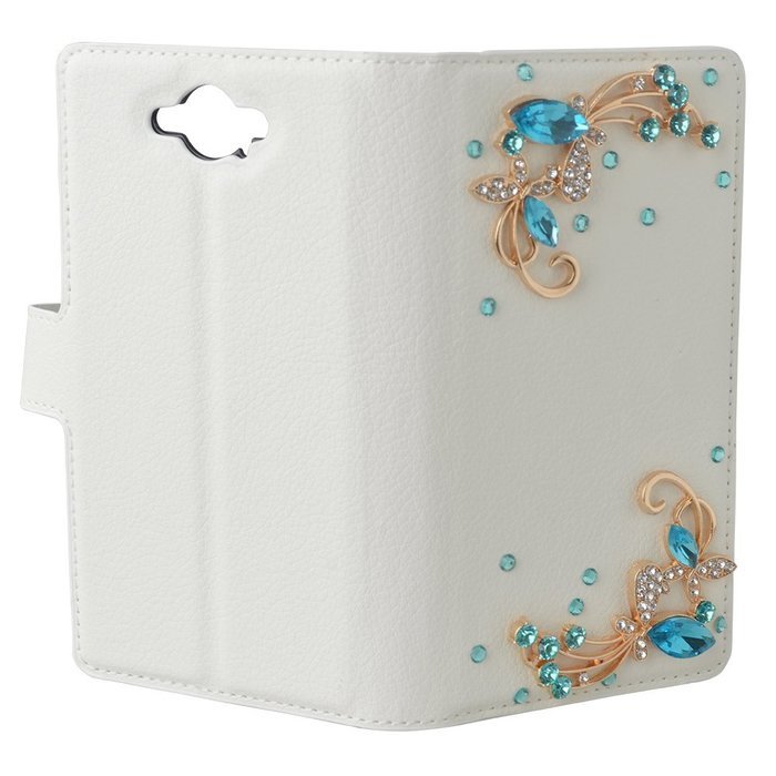LG Escape 3 Case, LG Phoenix 2 Case, LG K8 Case White PU Leather Folio Flip Phone Case,Yaheeda 3D Handcraft White... N19