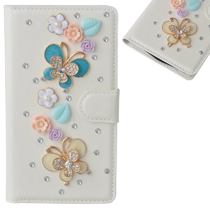 LG Escape 3 Case, LG Phoenix 2 Case, LG K8 Case White PU Leather Folio Flip Phone Case,Yaheeda 3D Handcraft White... N23