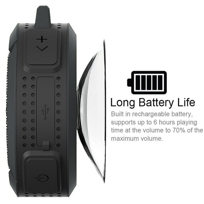 OUTDOOR Waterproof Bluetooth Speaker Shockproof, Built-in Control Buttons, Speakerphone, Powerful Suction Cup/...