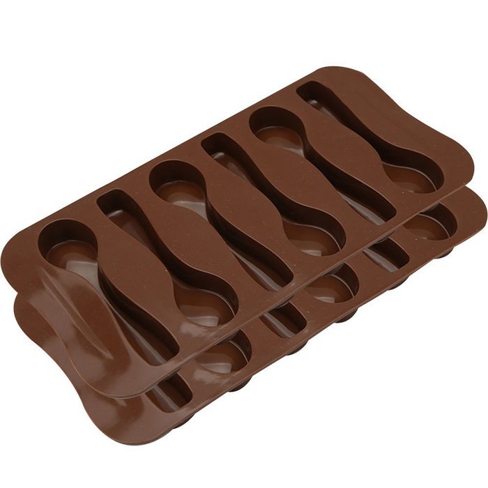 Beauty Clubs Silicone Spoon Chocolate Molds Baking Biscuit Candy Molud N4