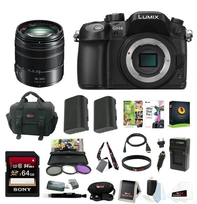 Panasonic LUMIX 16.05MP Mirrorless Camera (Body Only) with Leica 100-400mm Lens & 128GB Memory Card Bundle
