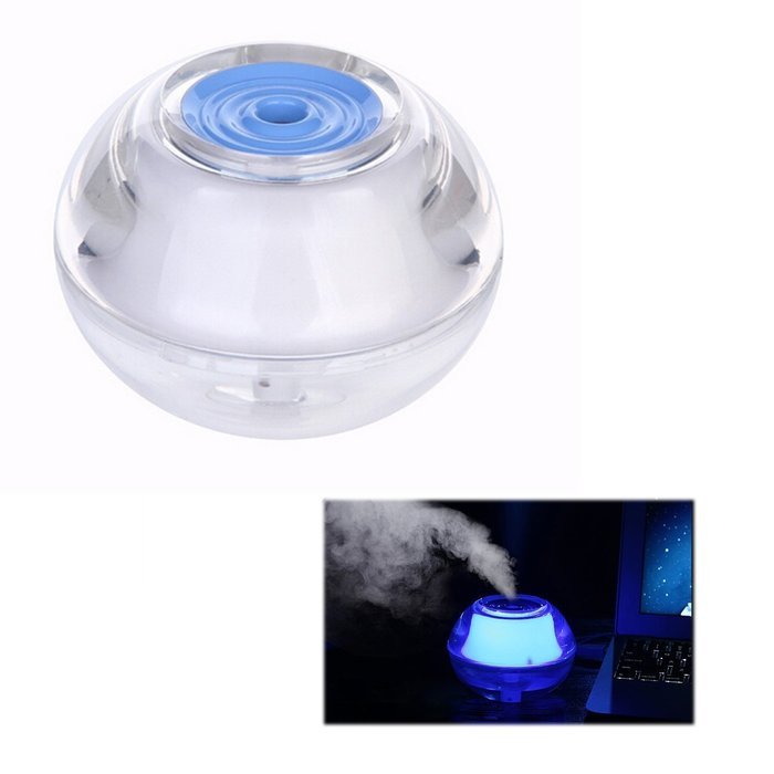 Soondar&reg; X'mas Gifts! Home Office Mini USB Humidifier Crystal Night Light Air Cool Mist Humidifier Blue N4