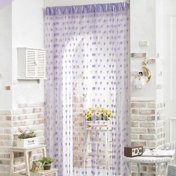 Hot Tassel Drape Heart Panel Line String Curtain For Door Window