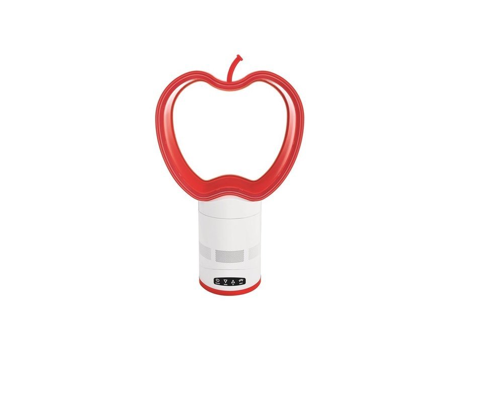 GoWISE USA GW21106 Bladeless Apple Fan with Remote Control & Timer Red N6