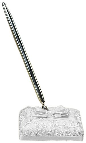 Beverly Clark French Lace Penholder, White