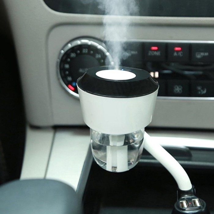 Ecosin Car Humidifier Air Purifier Freshener Travel Car Portable With USB Interface (Beige) N7