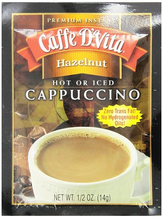 Caffe D'Vita Mocha Cappuccino Sugar Free, 7.5-Gram Single Serve Envelopes (Pack of 24) N24