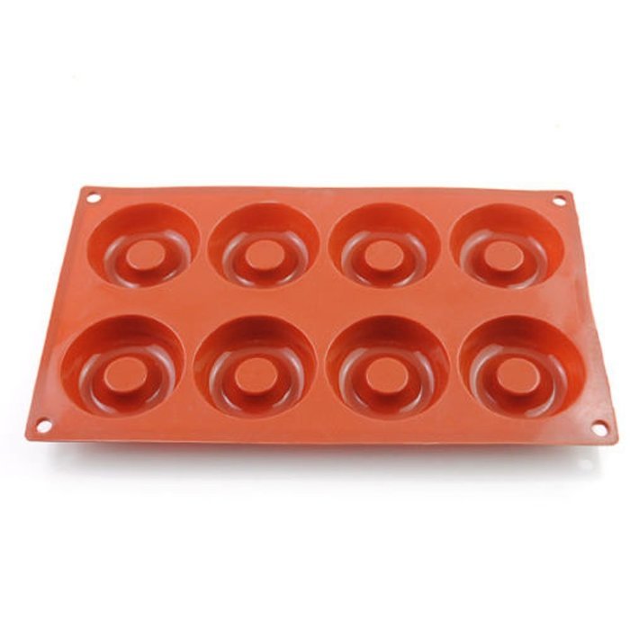 New 8-Cavity Xmas Donut Baking Cookie Mold Chocolate Cake Muffin Candy Pan Bakeware N5