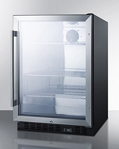 Summit SCR610BL Built-In Undercounter Commercial Beverage Center with Stainless Steel Interior Digital Thermostat...