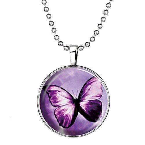 Elegant Women Glow in the Dark Butterfly Xmas Necklace Pendant Jewelry Party New
