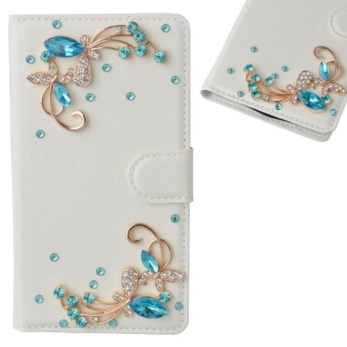 LG Escape 3 Case, LG Phoenix 2 Case, LG K8 Case White PU Leather Folio Flip Phone Case,Yaheeda 3D Handcraft White... N29