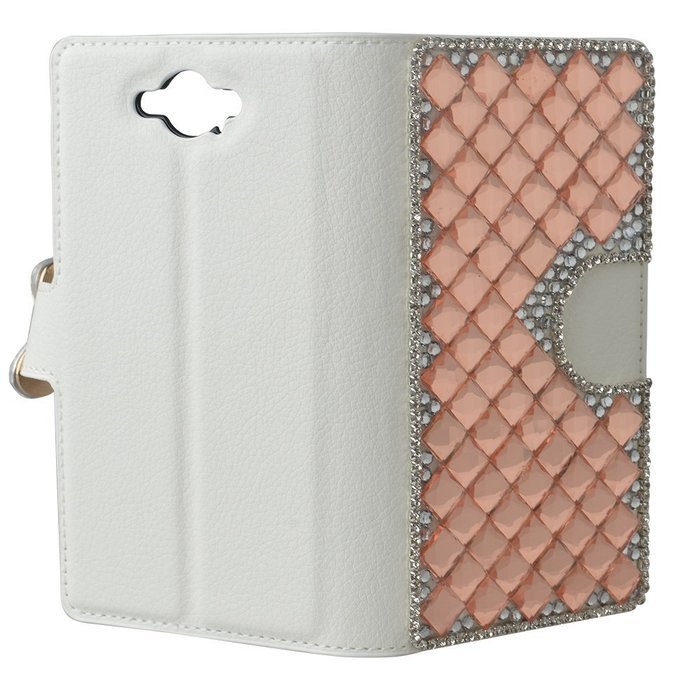 LG Escape 3 Case, LG Phoenix 2 Case, LG K8 Case White PU Leather Folio Flip Phone Case,Yaheeda 3D Handcraft White... N31