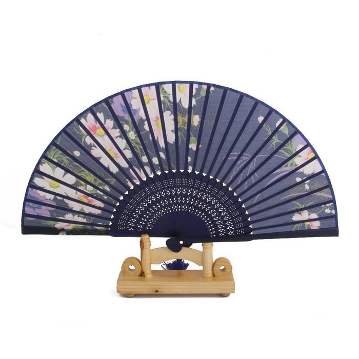 Blue Hand Fan Folding Fan Wedding Party Gift - Cherry Blossom N8