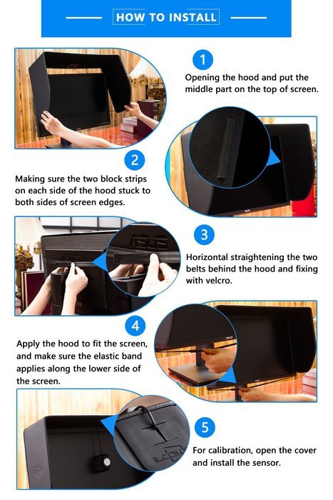 iLooker 27-inch Pro Edition LCD LED Video Monitor Hood Sunshade Sunhood for Dell HP Viewsonic... N2
