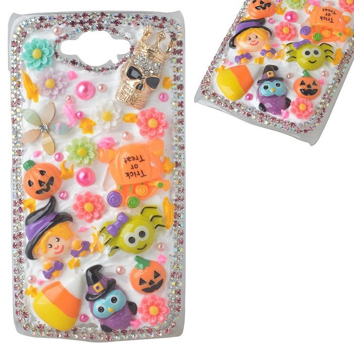 Spritech(TM) 3D Handmade Crystal Phone Case for Motorola Moto G3/Moto G (3rd Gen),Helloween Style Monster Pumpkin... N8