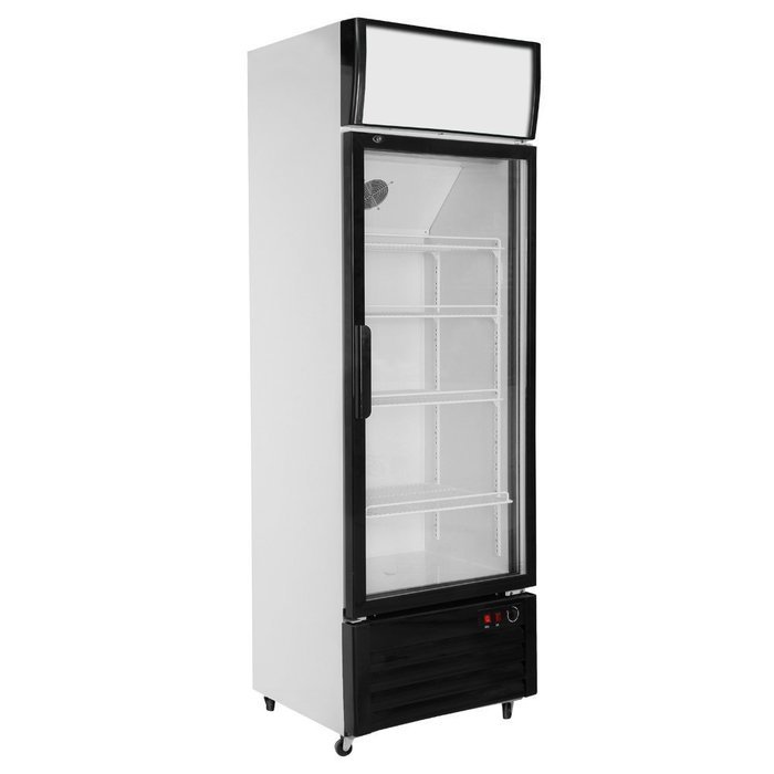 308L Glass Display Pull Door Fan & Direct Cooling Beer Soda Beverages Showcase Commercial Refrigerator Merchandise...