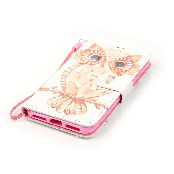 iPhone 7 Case,Yaheeda [3D Colored Drawing] [Flip Fit] Premium PU Leather Card-Slots Cash-Slots & Kickstand [Anti-Scratches... N14
