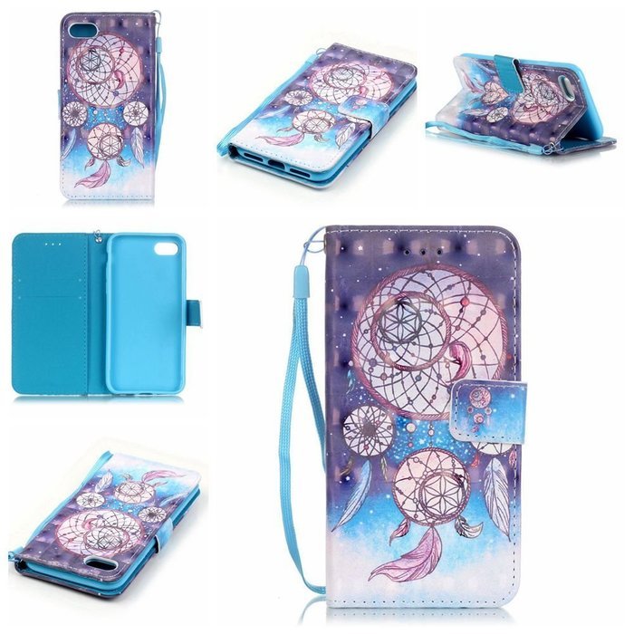 iPhone 7 Case,Yaheeda [3D Colored Drawing] [Flip Fit] Premium PU Leather Card-Slots Cash-Slots & Kickstand [Anti-Scratches... N21