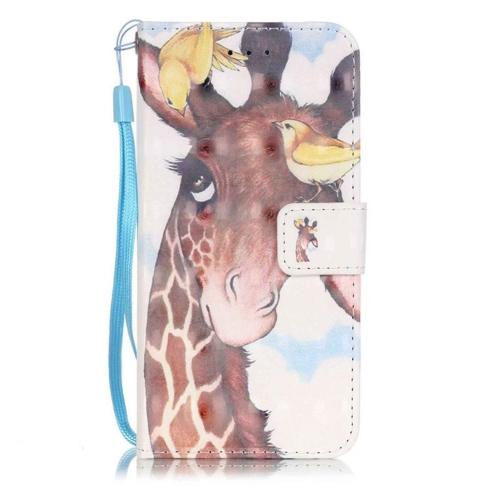 iPhone 7 Case,Yaheeda [3D Colored Drawing] [Flip Fit] Premium PU Leather Card-Slots Cash-Slots & Kickstand [Anti-Scratches... N28