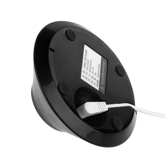 XBXI Smart Frog KW-JSQ03 Acquarius Air Purifier Mini Air Humidifier with USB Cable for Car / Office / Home - Black N7