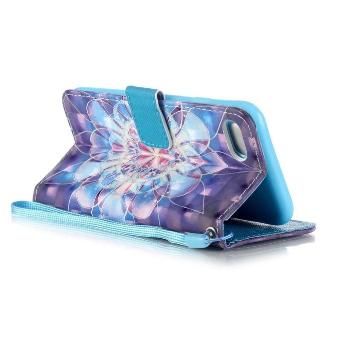 iPhone 7 Case,Yaheeda [3D Colored Drawing] [Flip Fit] Premium PU Leather Card-Slots Cash-Slots & Kickstand [Anti-Scratches... N30