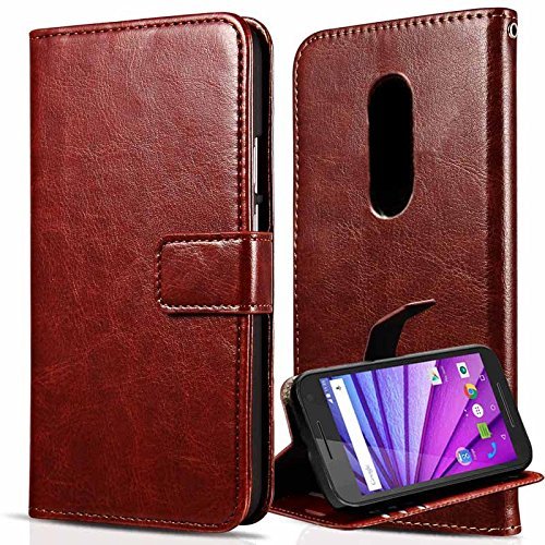 Noviame(TM)New Luxury Wallet Flip PU Leather Case For Motorola Moto G3 With Photo Frame & Card Holder Cover For... N5