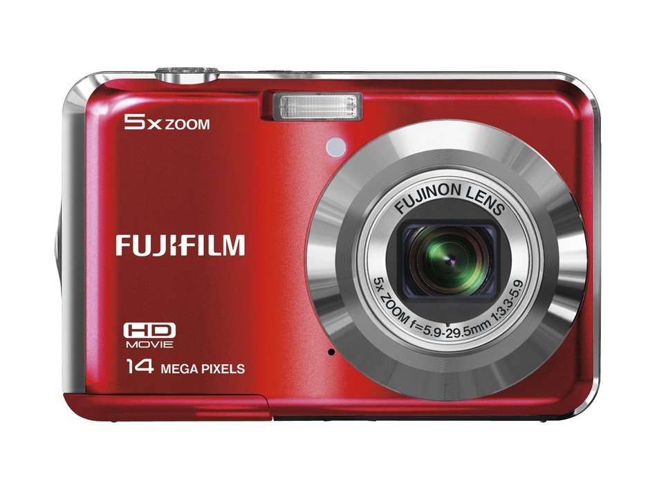 Fujifilm Finepix AX500 Digital Camera, 14 Megapixel, 5x Optical/6.7x Digital Zoom, 2.7" LCD Display, Red