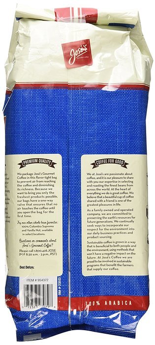 Jose's Gourmet Coffee Organic French Roast Whole Bean Coffee 3 Lbs/ 48 Oz N3