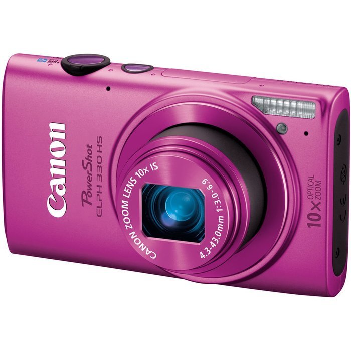 Canon PowerShot ELPH 330 12MP Digital Camera with 10x Optical Image Stabilized Zoom with 3-Inch LCD (Pink) (OLD...
