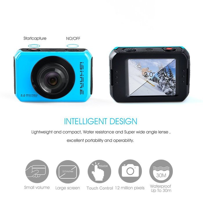 Sumsonic S200 2.0" Touch Screen Sports Action Video Camera Full HD 1080P 140 Wide Angle Diving Camcorder With... N25