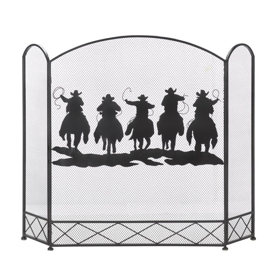 Cowboy Round-Up Fireplace Screen Home Decor Home Decorative Items Accessories and Gifts N2