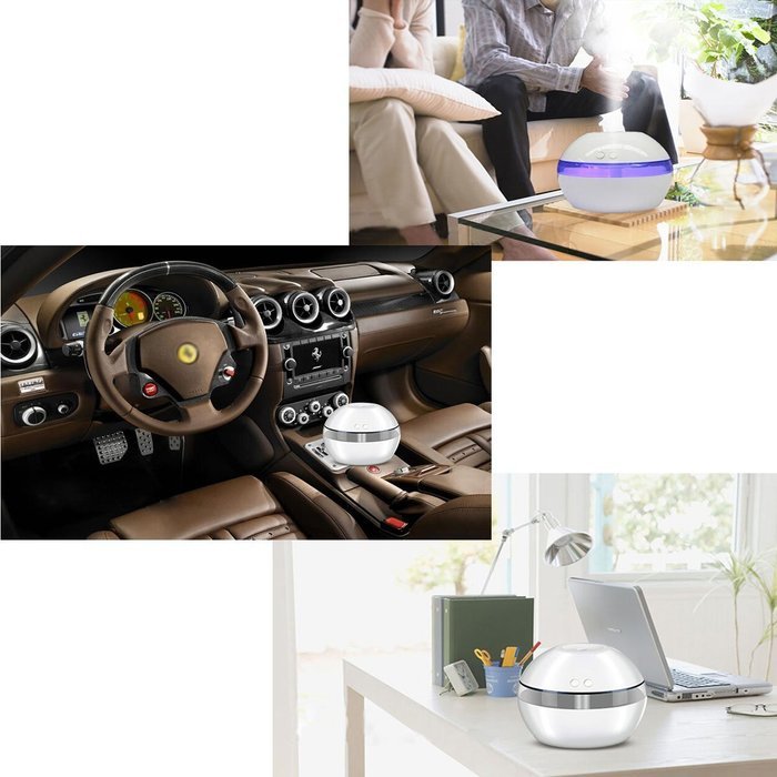 Cool Mist Humidifier-Mini Portable Virtually Silent Diffuser with Night Light and Automatic Shut-off Function... N6