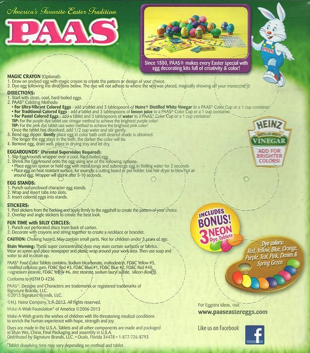 Paas Classic Egg Decorating Kit With 3 Bonus Neon Dye Colors