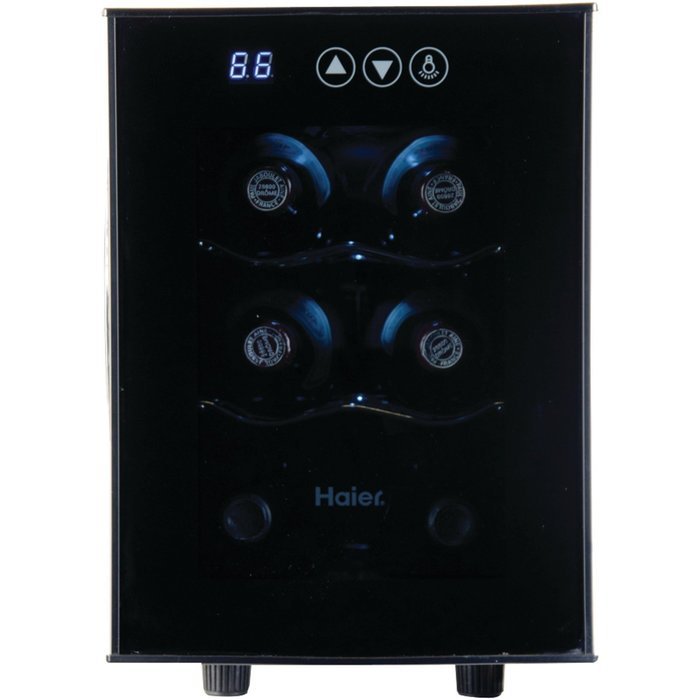 Haier 12-Bottle Dual Zone Curved Door with Smoked Glass Wine Cellar