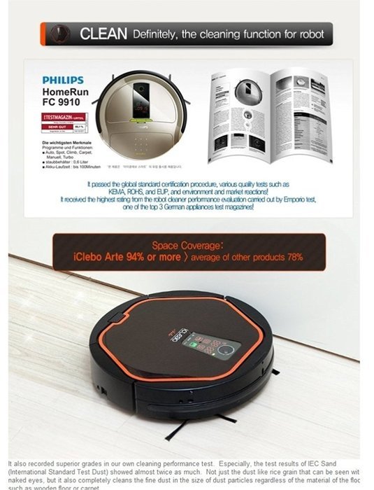iCLEBO Arte YCR-M05-20 Metallic Silver Intelligent Cleaning Robot Vacuum N3