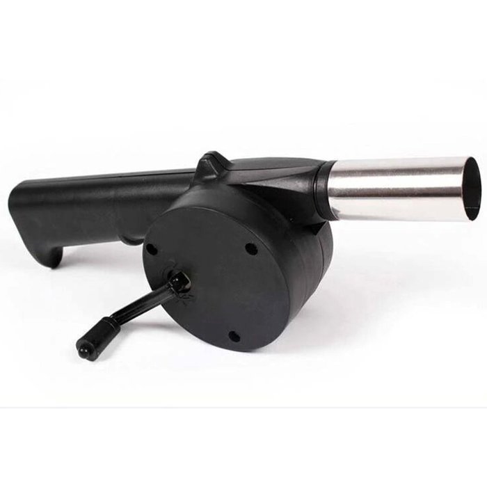 Hooshion New Outdoor Picnic Camping Hand Crank Powered Barbecue BBQ Grill Fan Air Blower N3