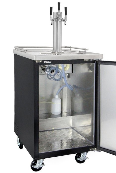 Kegco Commercial Grade Homebrew Kegerator Four Faucet Ball Lock Keg Dispenser Black N5