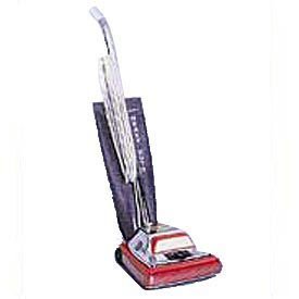 Sanitaire Heavy Duty Commercial Upright Vacuum W/ Micron Filter, Chrome/Red