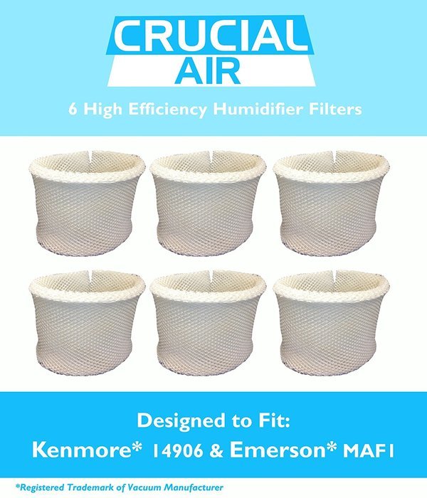 6 Kenmore & Emerson Humidifier Wick Filters, Fits Kenmore EF1 14906 & Emerson MAF1, Compare to Kenmore Part #...