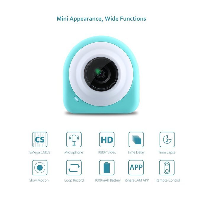 VicTec HD 1080P WiFi Mini Lifestyle Action Video Camera Camcorder 8 Mega Pixel COMS + 145&ordm; Wide Angle Lens with... N2