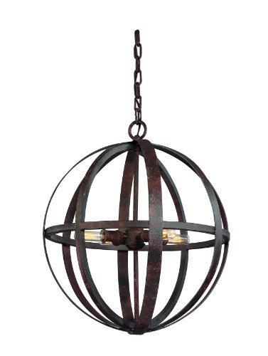 Troy Lighting Flatiron 4-Light Pendant - Weathered Iron Finish by Troy