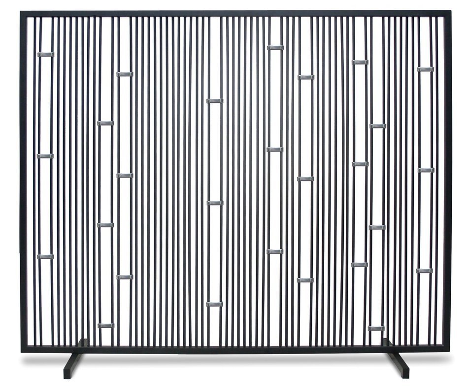 Pilgrim Home and Hearth 18312 Arden Summer Screen - No Mesh, Polished Stainless - Black